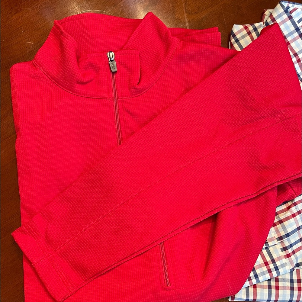 Southern Point Co. BRAND NEW Quarter Zip red Pullover